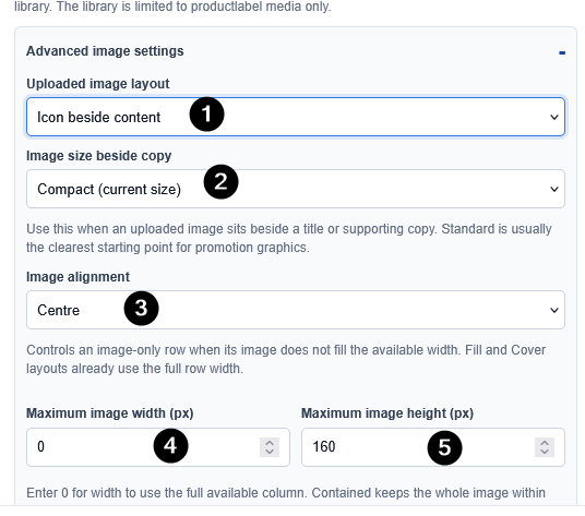 Advanced image settings