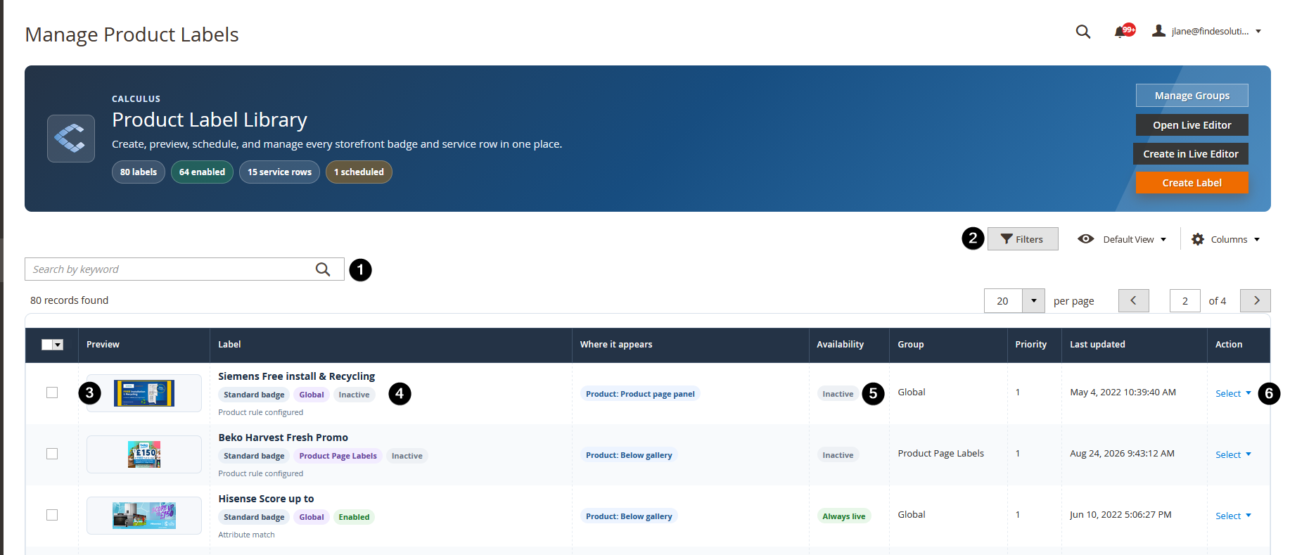Product Label Library